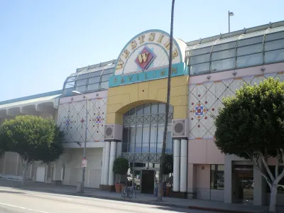 Colorful facade for Westside Pavilion mall in Los Angeles, California.
