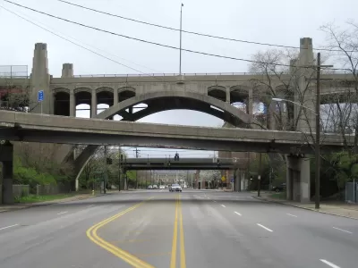 Western Hills Viaduct in the West End, Cincinnati, Ohio