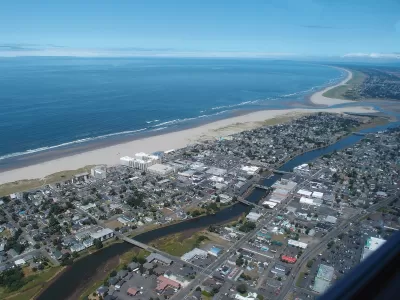 Aerial view of Seaside, Oregon