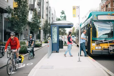 Bus Stop and Bike Lane