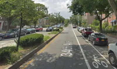 Strete view of 34th Avenue in Queens, New York