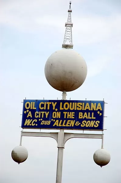 Sign at Oil City, Louisiana