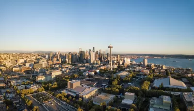 Aerial view of downtown Seattle, Washington.