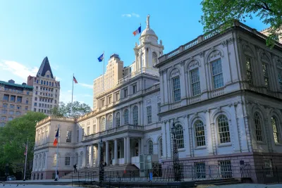 New York City city hall building.