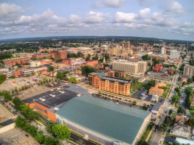 Aerial view of Erie, Pennsylvania.