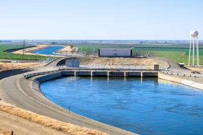 Dos Amigos pumping plant on the California aqueduct in Los Banos, California