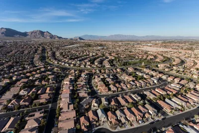 Sprawling housing development in suburban Summerlin near Las Vegas, Nevada.
