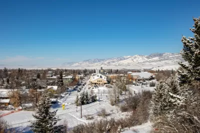 Snowy vista of Bozeman, Montana