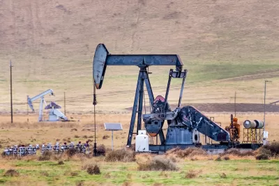 Oil well in Bakersfield, California.
