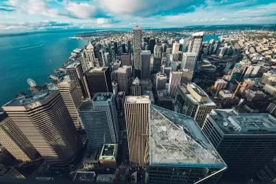Aerial view of downtown Seattle, Washington.