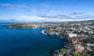 Aerial view of Kona, Hawaii.