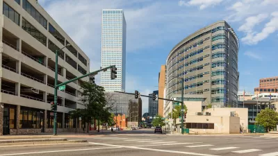 Multistory parking garage in downtown Denver, Colorado.