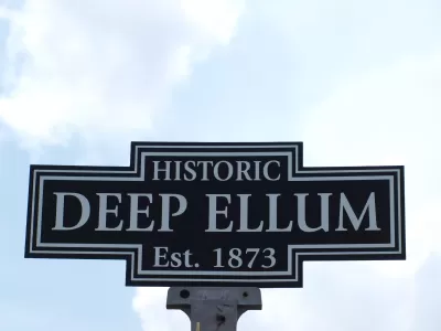 Historic Deep Ellum street sign, Dallas, Texas