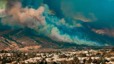 Wildfire threatening hillside homes in Yucaipa, California