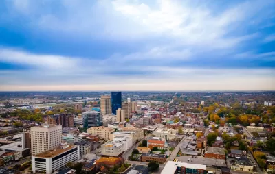 Aerial view of downtown Lexington, Kentucky.