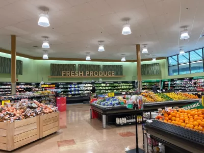 Grocery store produce section.