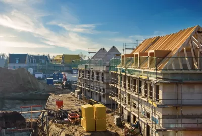 Multifamily housing under construction.
