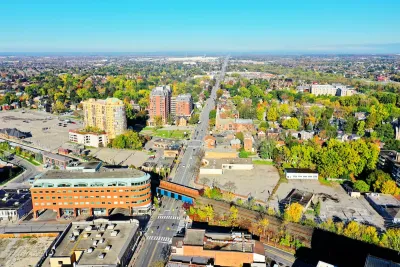 Aerial view of Brampton, Ontario, Canada.