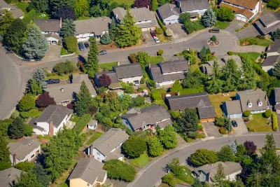 Aerial view of single-family homes in Issaquah, Washington.