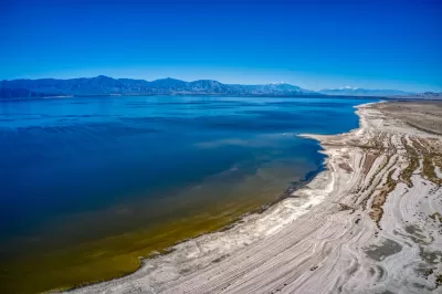 Aerial view of Salton Sea, California.