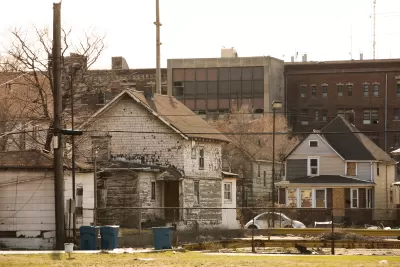 Vacant run-down houses in Gary, Indiana