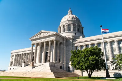 Missouri state capitol dome in Jefferson City, MO.
