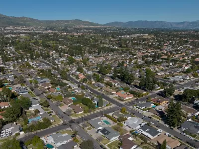 Aerial view of San Fernando, California.