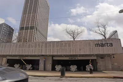 MARTA public transit train station in downtown Atlanta, Georgia.