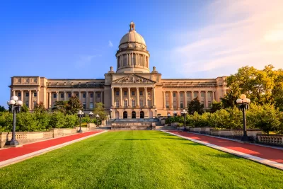 Kentucky state capitol dome in Frankfort, Kentucky.