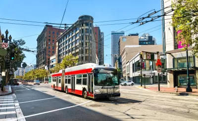 Trolley bus in San Francisco, California.