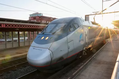 Acela train at Wilmington station in Wilmington, Delaware.