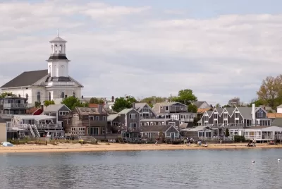 Beachside homes in Provincetown, Cape Cod, Massachusetts.