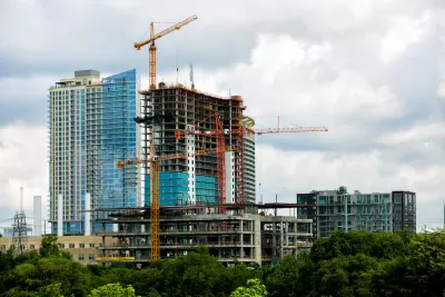 High-rise buildings under construction.