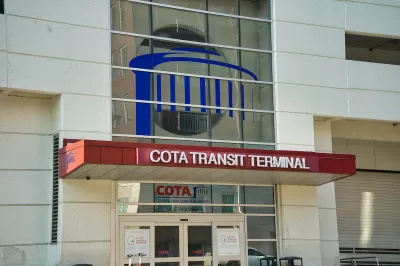 Front entrance of COTA Transit Terminal in Columbus, Ohio.