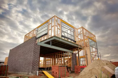 Modern building under construction.
