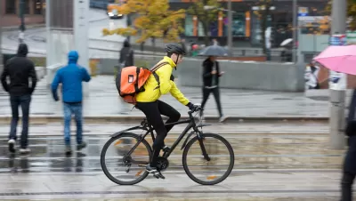 Rainy Biker