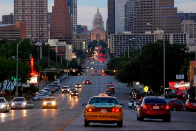 Congress Ave, looking toward the state Capitol building
