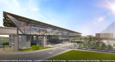 Conceptual rendering of proposed Dallas bullet train station