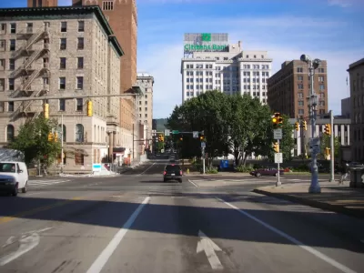 Downtown Wilkes-Barre, Pennsylvania, United States.