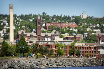The city of Duluth, Minnesota, pictured from Lake Superior.