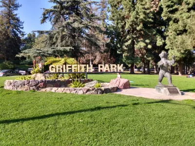 Griffith Park entrance sign, Los Angeles