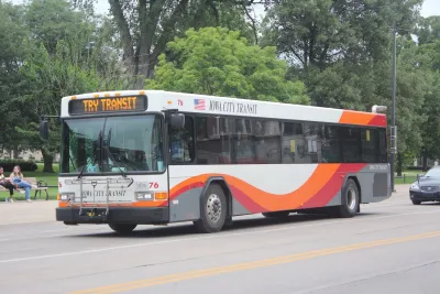 Iowa City transit bus.