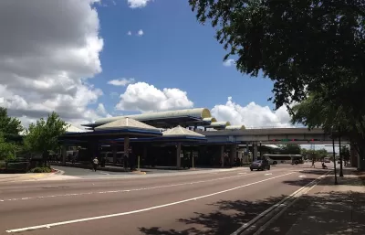 View from across the street of Rosa Parks Transit Station in Jacksonville, Florida.