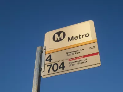 Los Angeles Bus Stop Sign