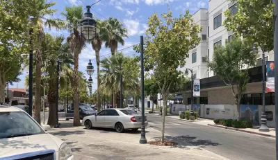 The BLVD streetscape, Lancaster, California
