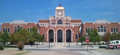 Red brick building - Lewisville, Texas city hall.