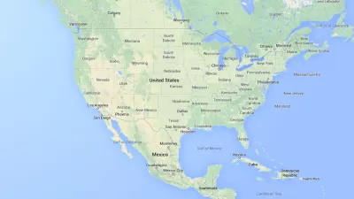 Google maps screengrab of the United States