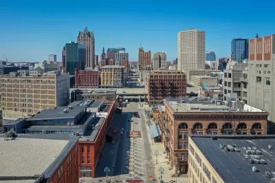An aerial view of Milwaukee’s Third Ward.