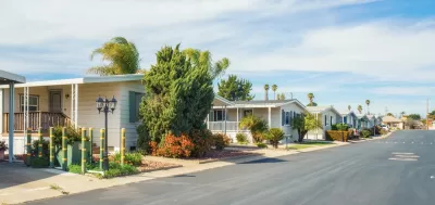 View of mobile home park in Oceano, California