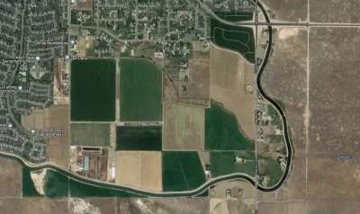 A satellite image of the location of Murio Farms in Boise, Idaho.